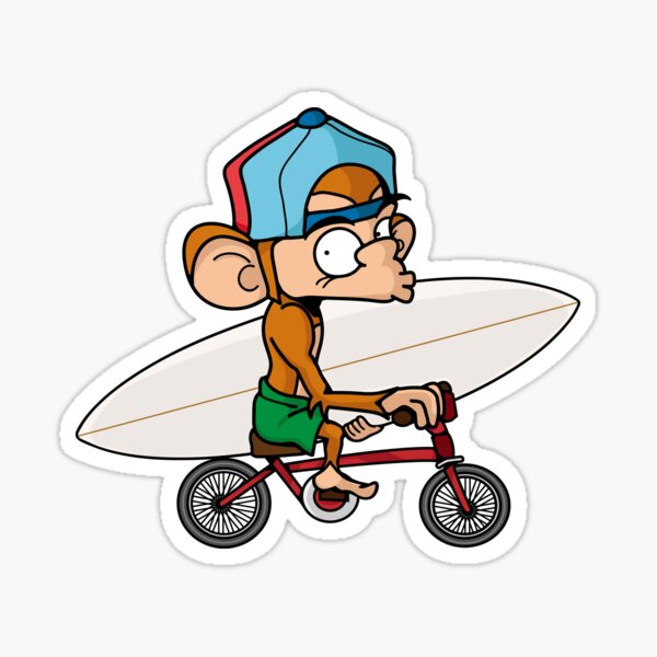 Nate on bike Sticker