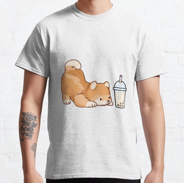 Item preview, Cute Little Shiba Loves Boba! designed and sold by SirBobalot.