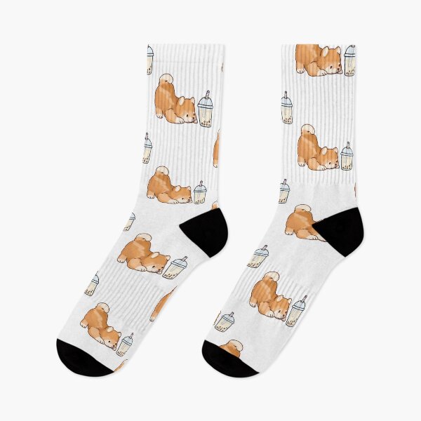Item preview, Cute Little Shiba Loves Boba! designed and sold by SirBobalot.