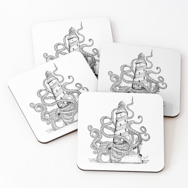 Item preview, Lighthouse Kraken designed and sold by Thinkinkt.