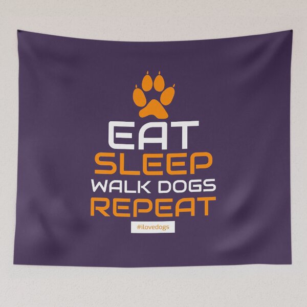 Item preview, Eat Sleep Walk Dogs Repeat #ilovedogs designed and sold by EdifyEra.