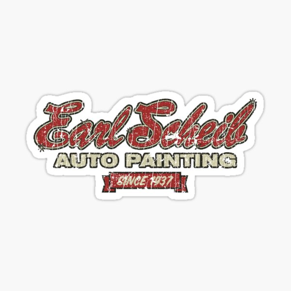 "Earl Scheib" Sticker for Sale by jacobcdietz Redbubble