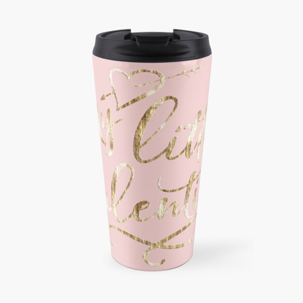 Golden Little Valentine Travel Mug
