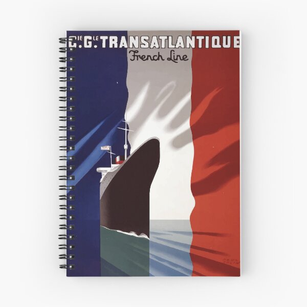 Item preview, Vintage France Poster - Transatlantique Boat designed and sold by vintagetraveler.