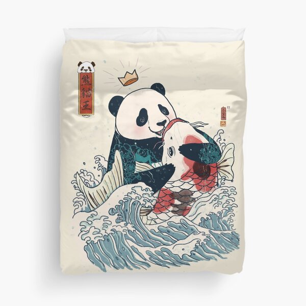 Battle of the Koi Duvet Cover