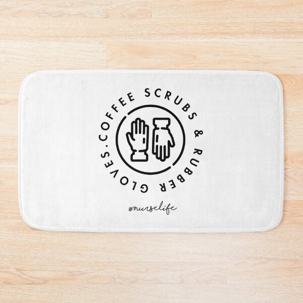 Item preview, Coffee scrubs and rubber gloves - Nurse design minimalist  designed and sold by Tropical Blood.