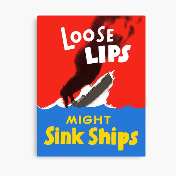 Item preview, Loose Lips Sink Ships Poster designed and sold by CarlsArt.