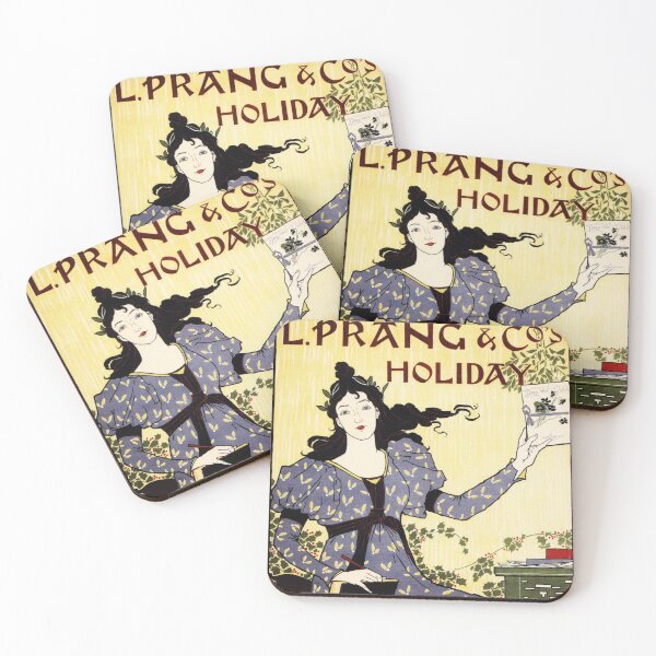 Item preview, Vintage 1895 L PRANG & CO'S HOLIDAY Publications Magazines Louis Rhead Lithograph Art designed and sold by retroposters.