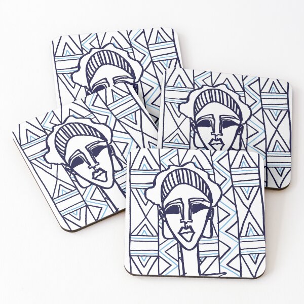 Item preview, Woman Ethnic Simple Blue Design designed and sold by junepillows.