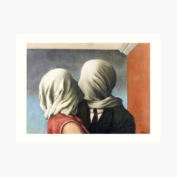 Rene Magritte - The Lovers II ( The Lovers 2) Art Print