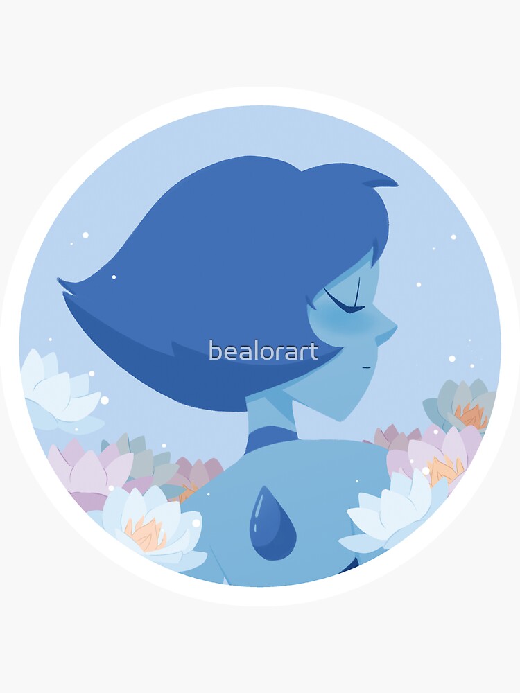 Thumbnail 3 of 3, Sticker, Pastel Lapis Lazuli portrait designed and sold by bealorart.
