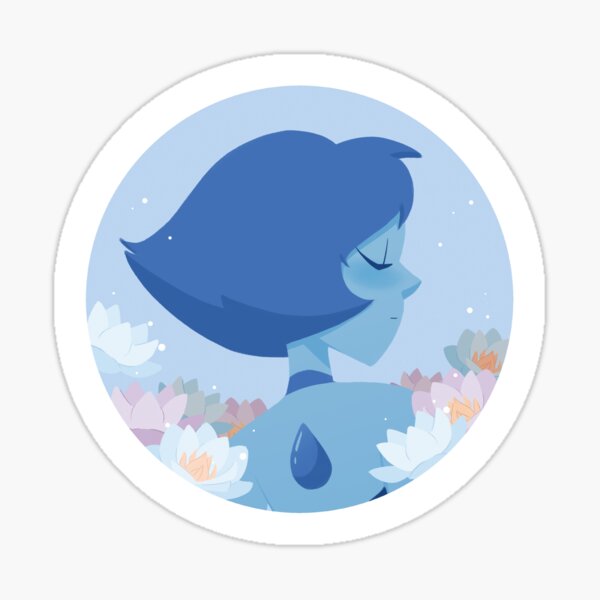 Pastel Lapis Lazuli portrait Sticker