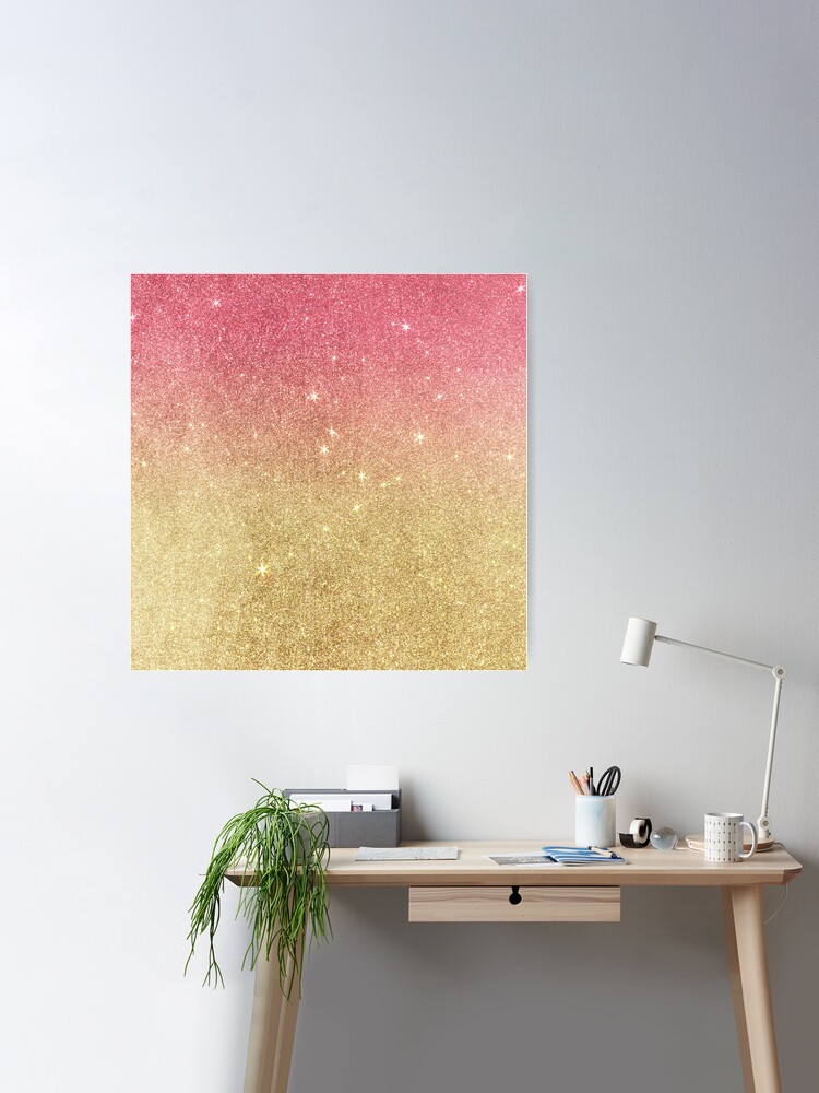 Modern abstract elegant chic gold glitter Placemat by Pink Water