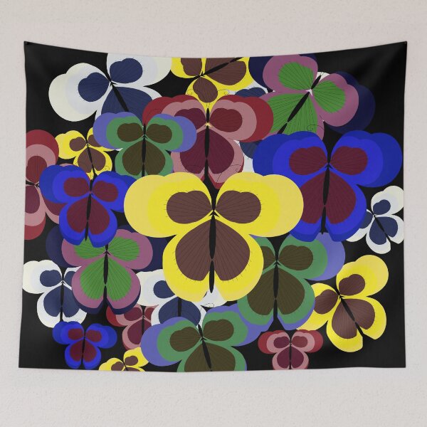 Item preview, Burgundy Yellow Blue Pansy Butterflies  designed and sold by hcetinuk.