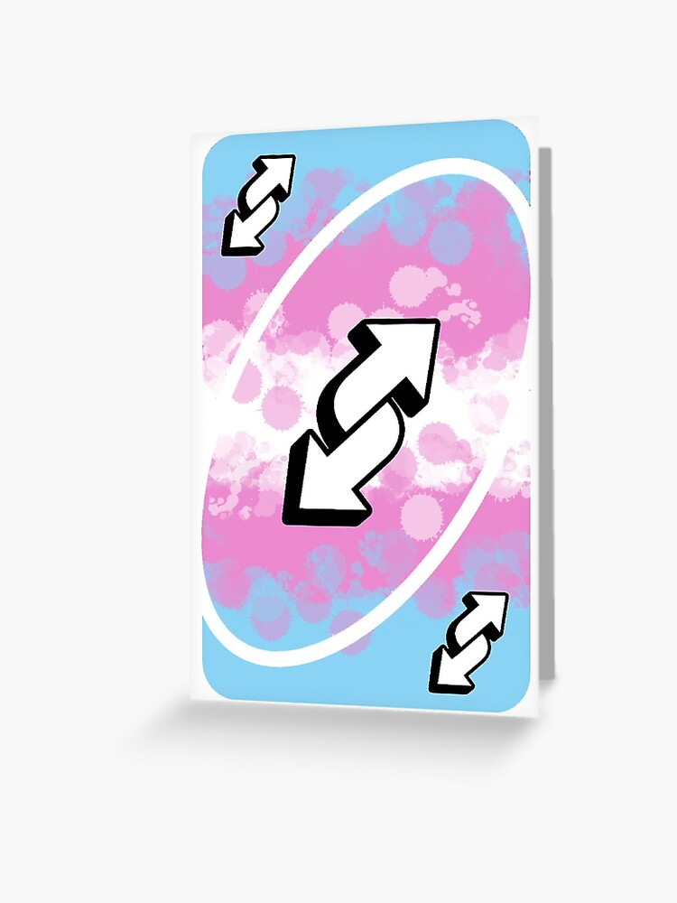 Uno Reverse Lesbian Pride Flag Sticker | Greeting Card