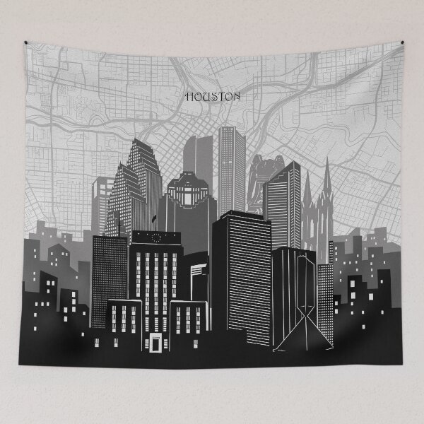 Item preview, houston skyline designed and sold by BekimART2.