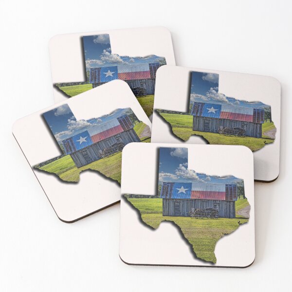 Item preview, Lone Star Pride - Texas Shape Filled with Texas Flag Shed and Buckboard designed and sold by Warren Paul Harris.