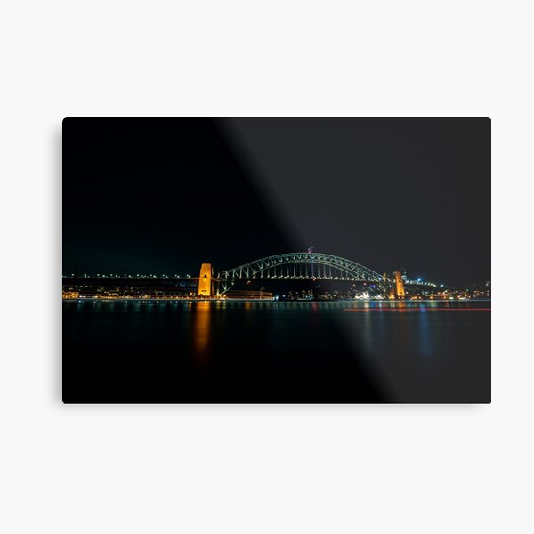 Sydney Harbour Bridge at Night Metal Print