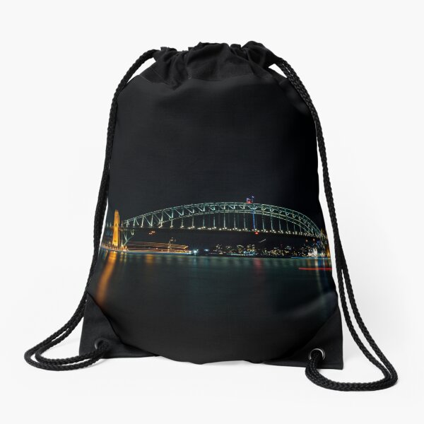 Sydney Harbour Bridge at Night Drawstring Bag