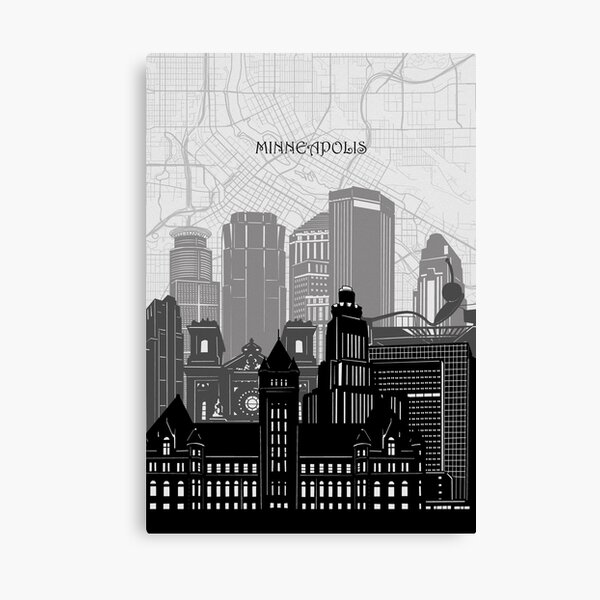 Item preview, minneapolis skyline designed and sold by BekimART2.