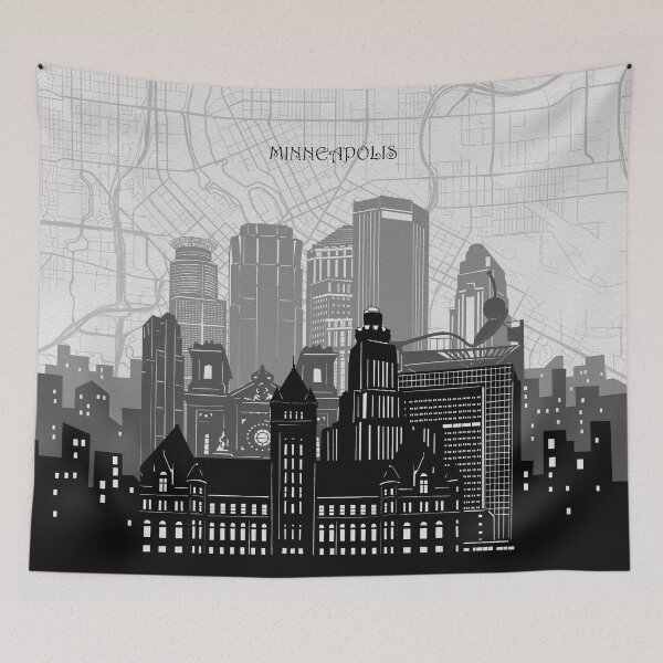 Item preview, minneapolis skyline designed and sold by BekimART2.