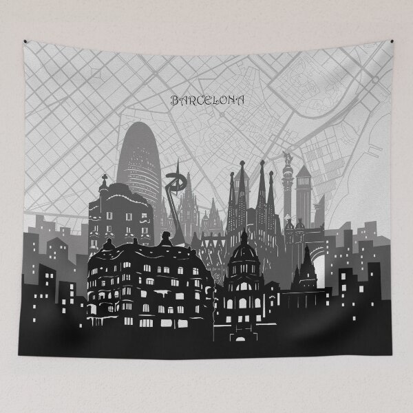 Item preview, barcelona skyline designed and sold by BekimART2.
