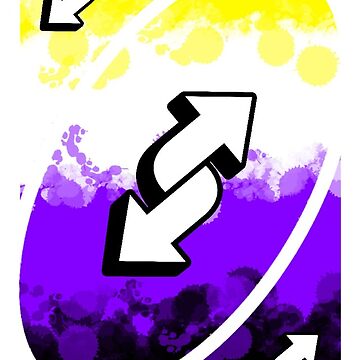 genderfluid pride uno reverse card Sticker for Sale by dallonashby