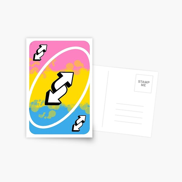 genderfluid pride uno reverse card Sticker for Sale by dallonashby