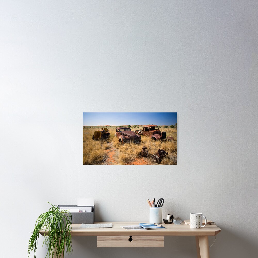 Old Vehicles Wrecks Poster