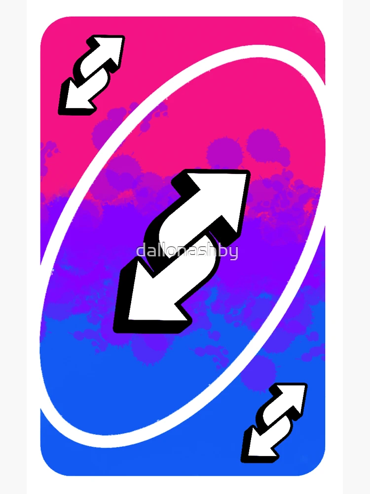 genderfluid pride uno reverse card Sticker for Sale by dallonashby