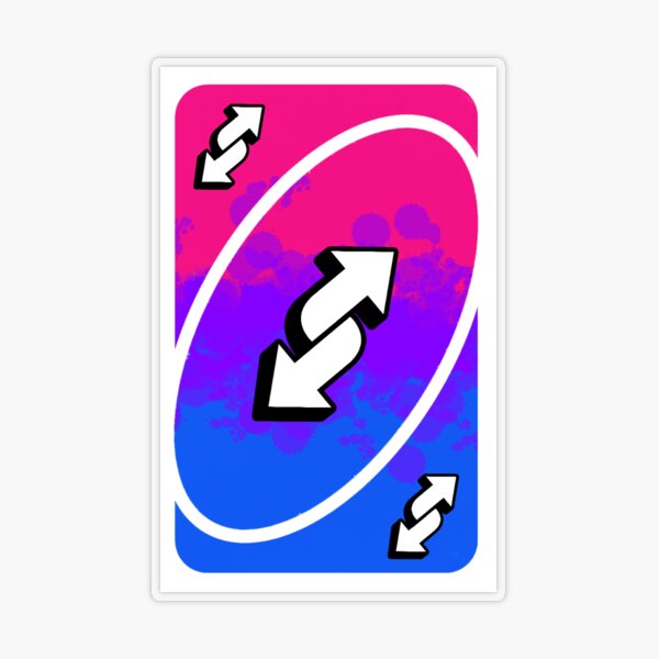 genderfluid pride uno reverse card Sticker for Sale by dallonashby