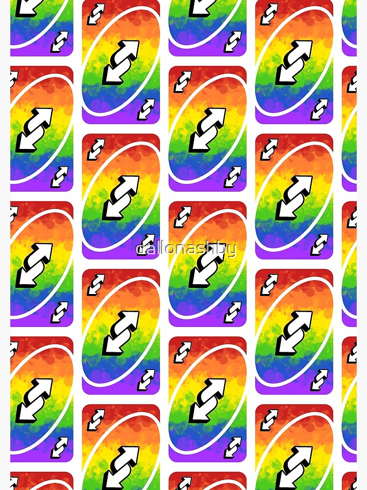 genderfluid pride uno reverse card Sticker for Sale by dallonashby