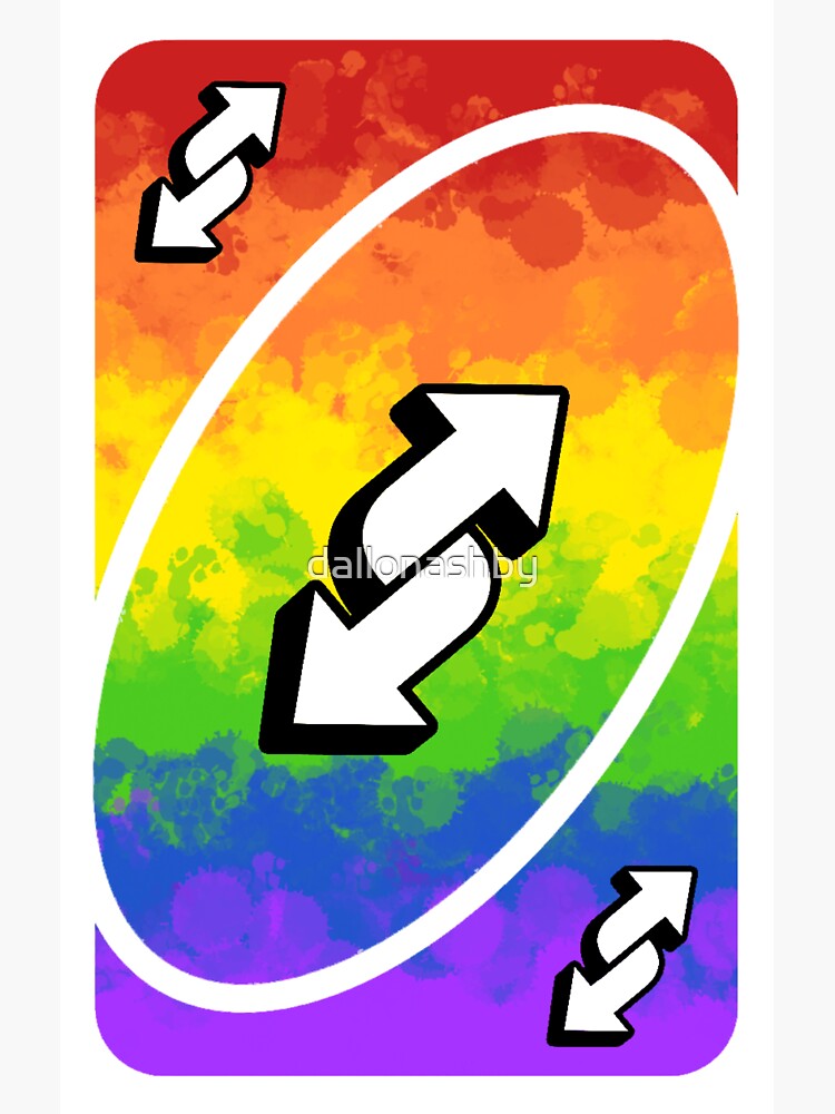 gay pride uno reverse card | Sticker