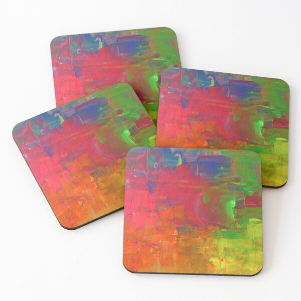 Item preview, Abstract rainbow painting designed and sold by EmilyCBowdenArt.