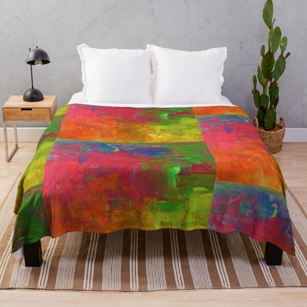 Item preview, Abstract rainbow painting designed and sold by EmilyCBowdenArt.