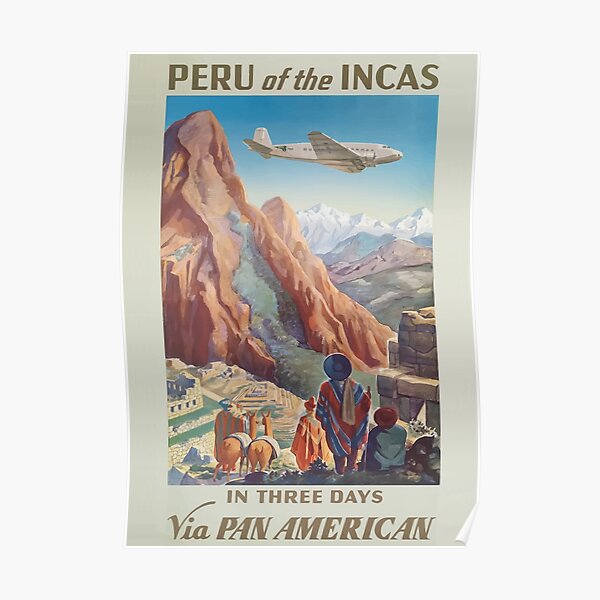 Vintage Peru Poster Poster
