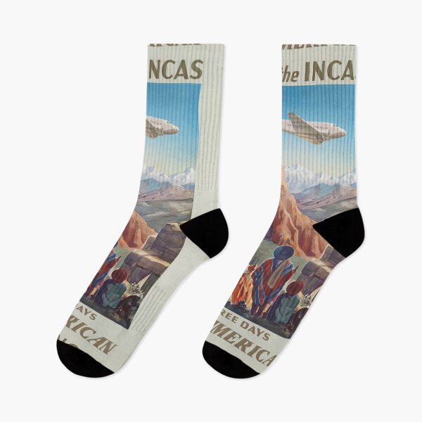 Item preview, Vintage Peru Poster designed and sold by vintagetraveler.