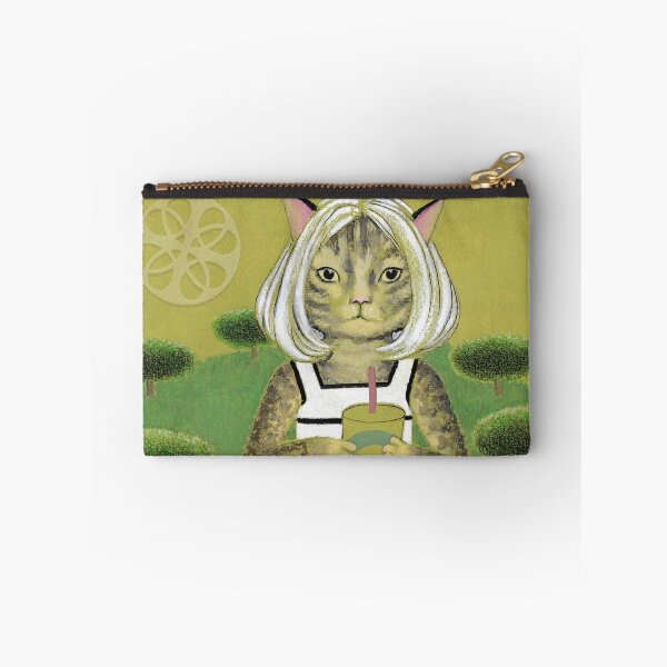 Item preview, Kale smoothie cat in topiary garden designed and sold by janedoran.