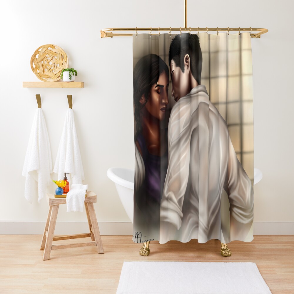 Inej and Kaz Shower Curtain