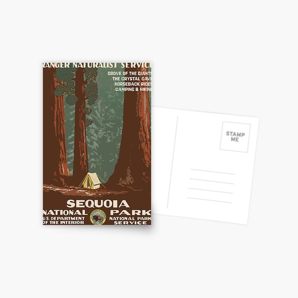 Artikel-Vorschau von Weinlese-Mammutbaum-Plakat - Nationalpark, designt und verkauft von vintagetraveler.