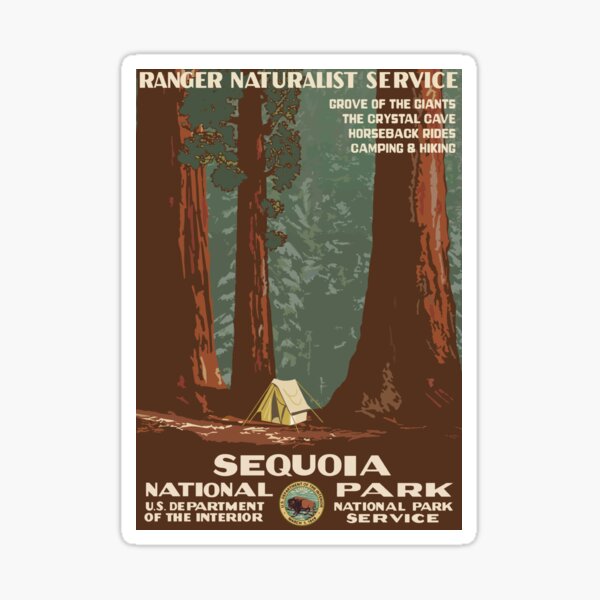 Item preview, Vintage Sequoia Poster - National Park designed and sold by vintagetraveler.