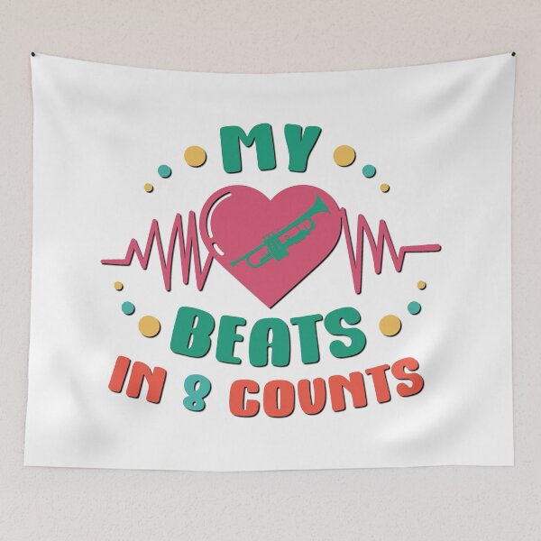 Item preview, My Heart Beats in 8 Counts - Trumpet designed and sold by BandMomDesigns.