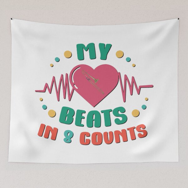 Item preview, Copy of My Heart Beats in 8 Counts - Trombone designed and sold by BandMomDesigns.