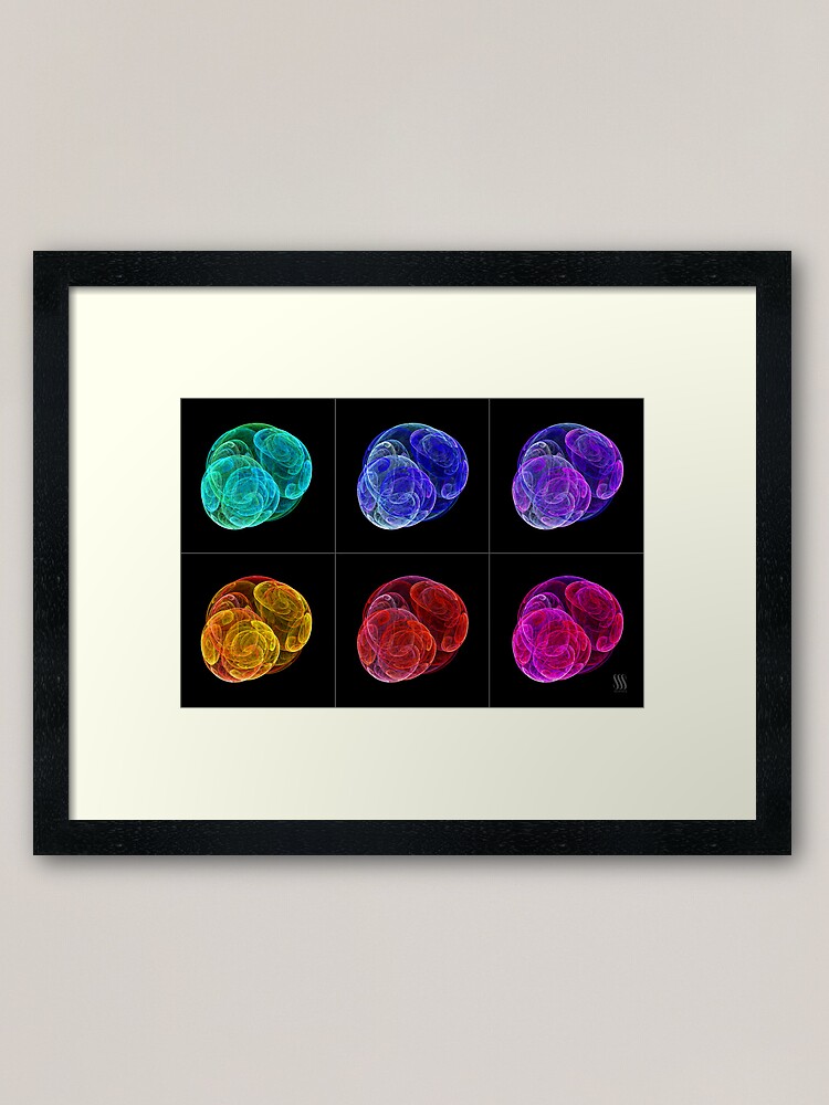 Alternate view of Flame Fractals Framed Art Print