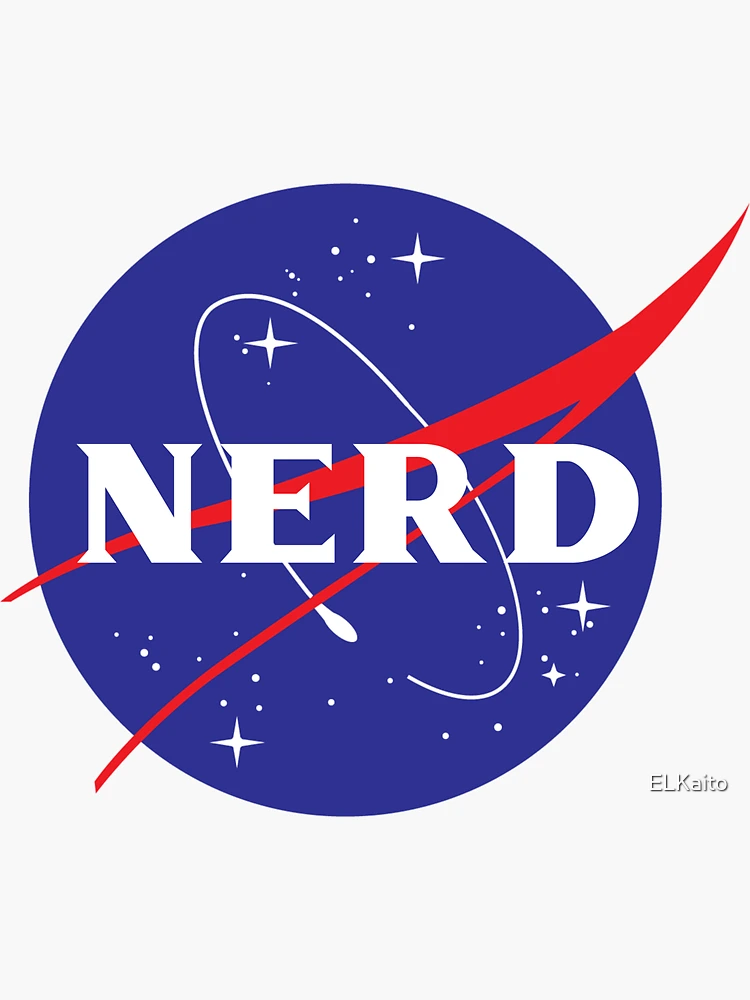 Funny nerd nasa logo parody | Sticker