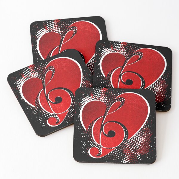 Item preview, Beautiful Musical Heart T-shirt designed and sold by lucidfrog.