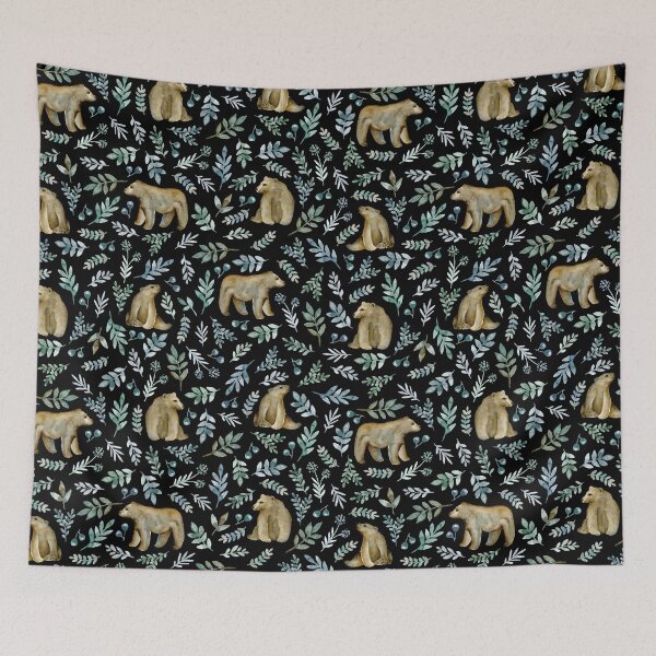Item preview, Cute bears. Black pattern designed and sold by JuliaBadeeva.
