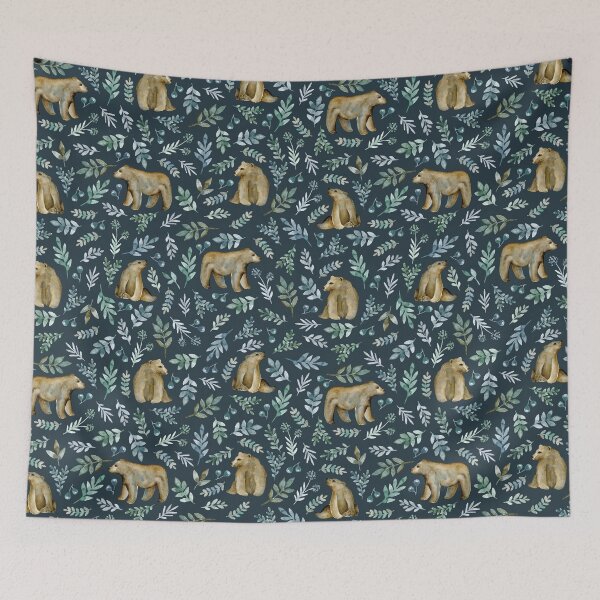 Item preview, Cute bears. Blue pattern designed and sold by JuliaBadeeva.