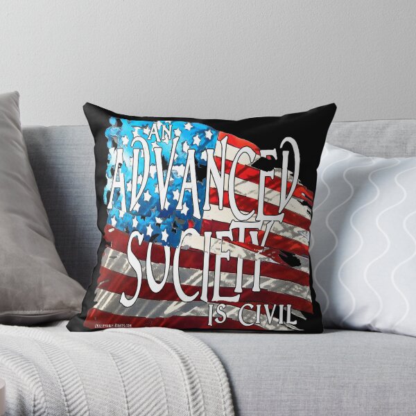 Advanced Society Throw Pillow