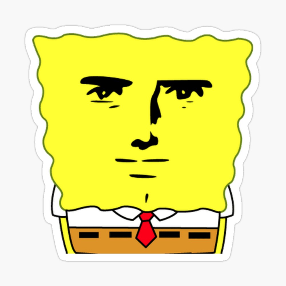 Yaranaika Spongebob Handsome Thanks Meme Poster By Elkaito Redbubble - yaranaika face transparent roblox transparent meme on meme